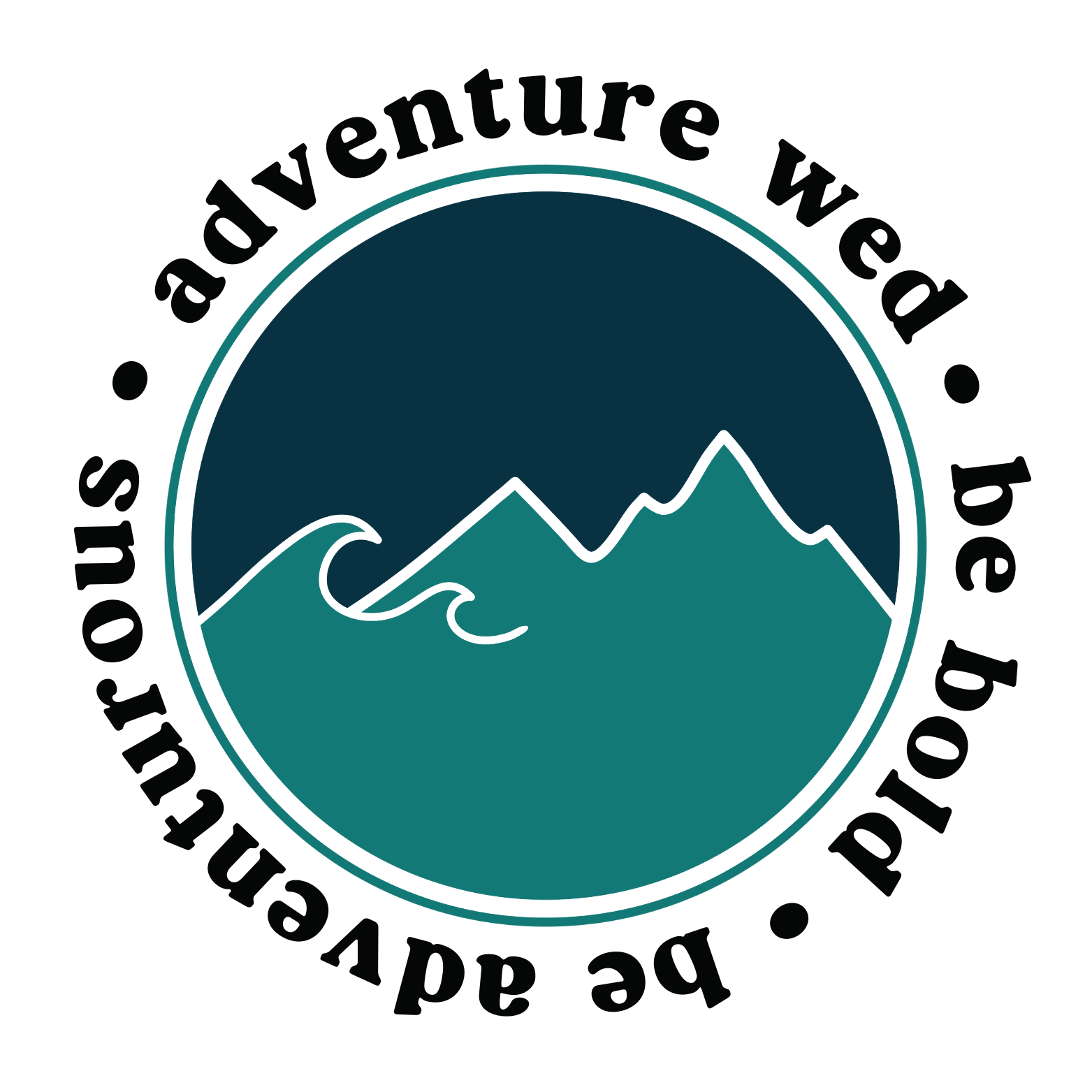 Logo of online adventure elopement wedding magazine, Adventure Wed